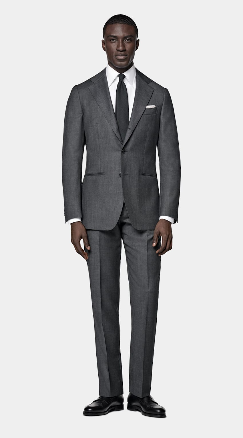 Dark Grey Tailored Fit Havana Suit