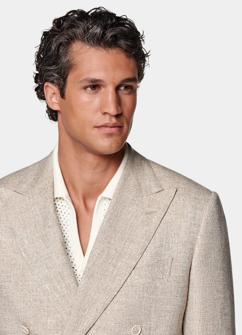 Sand Tailored Fit Milano Suit