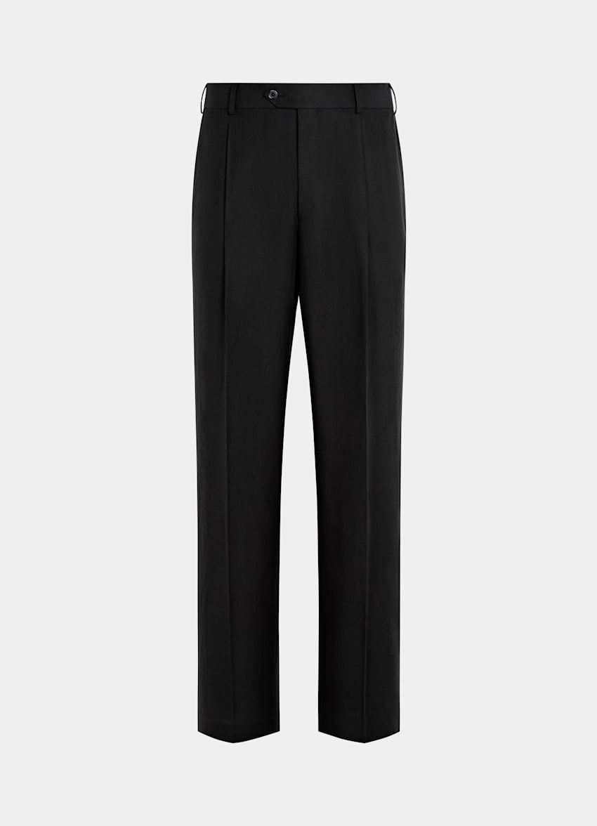 Black Wide Leg Straight Pants