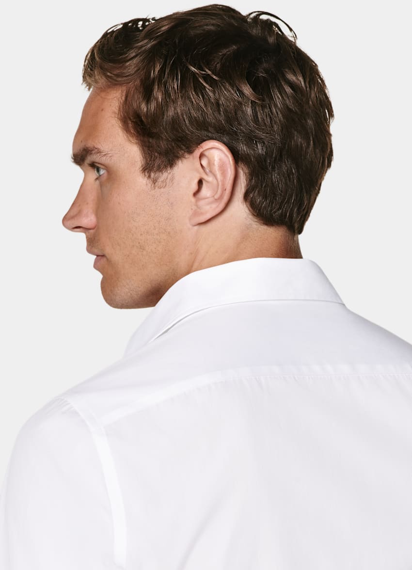 White Classic Collar One Piece Tailored Fit Shirt