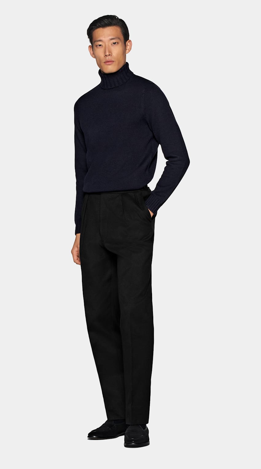 Navy Turtleneck