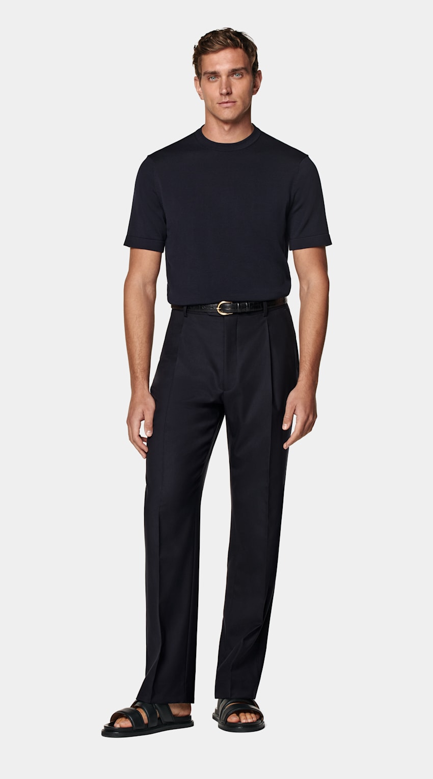 Navy Short Sleeve Crewneck