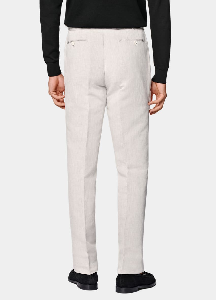 Light Taupe Straight Leg Pants