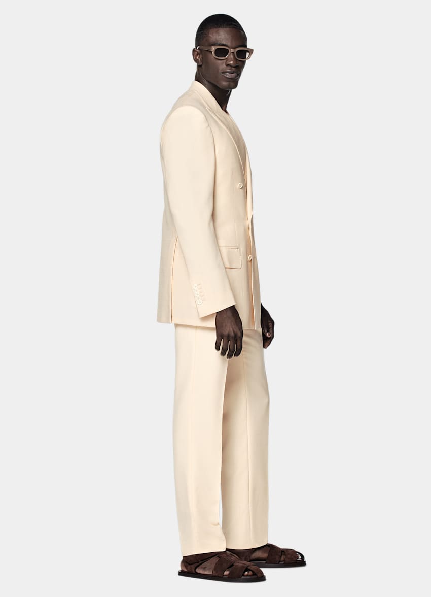 Light Yellow Tailored Fit Milano Suit