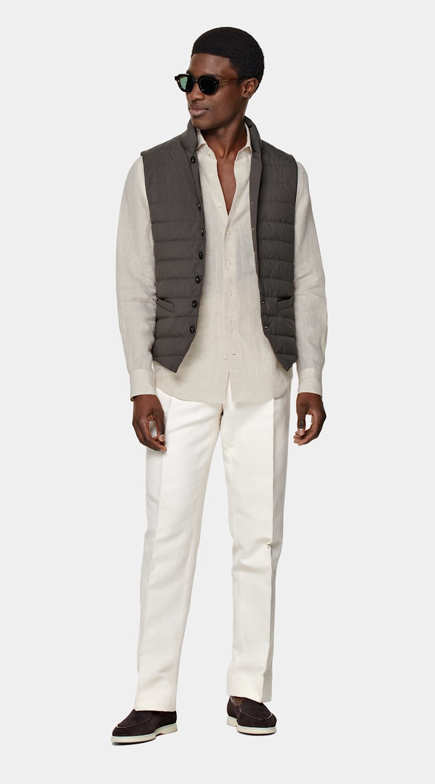 Brown Down Vest