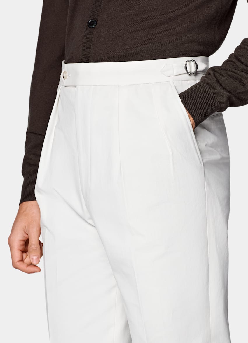 Off-White Wide Leg Tapered Pants