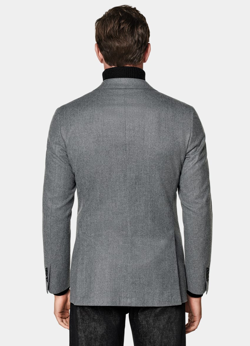 Mid Grey Tailored Fit Havana Suit Jacket