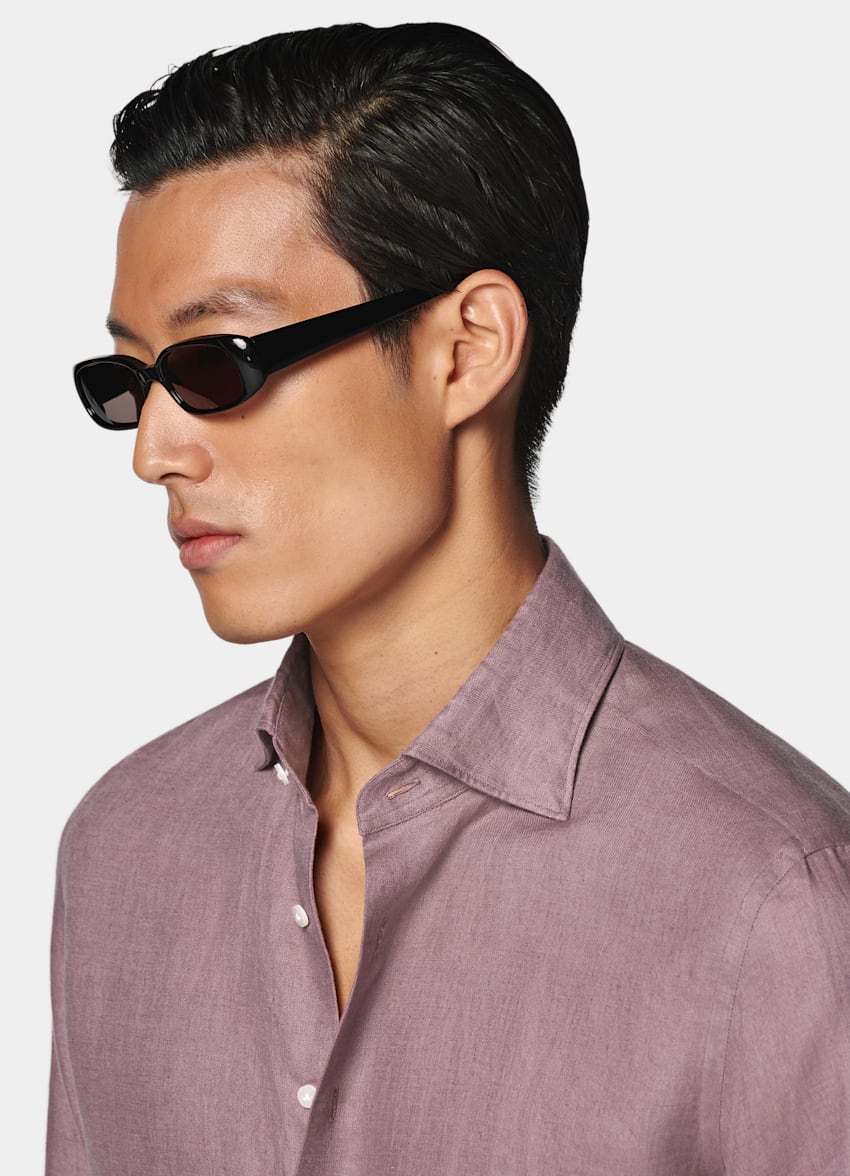 Purple Tailored Fit Shirt