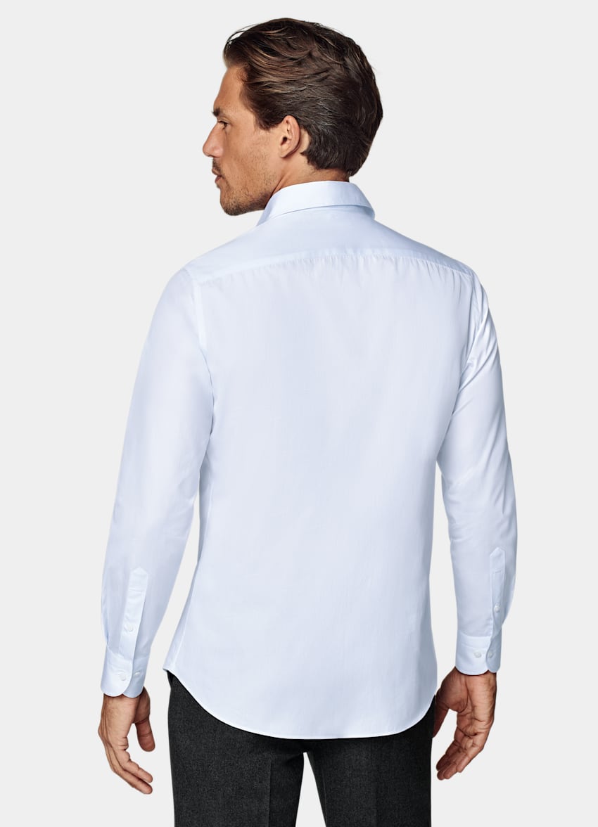 Light Blue Classic Collar One Piece Tailored Fit Shirt