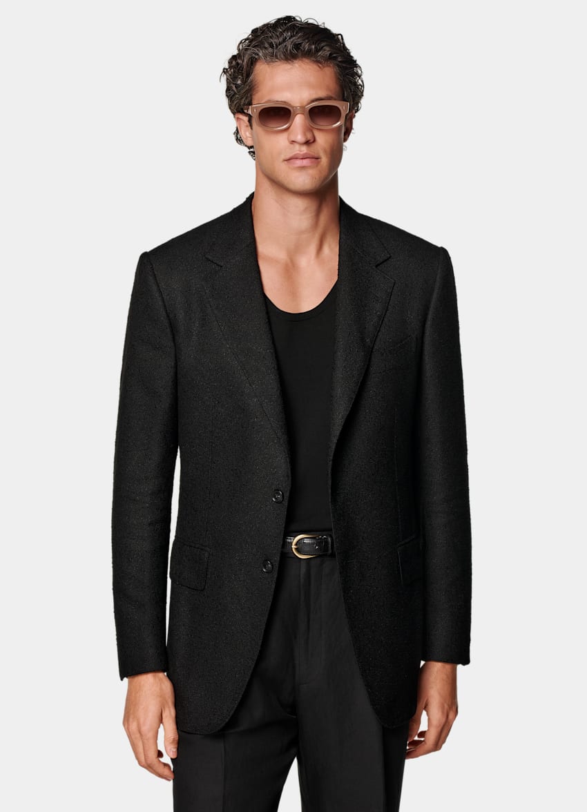 Black Tailored Fit Milano Blazer