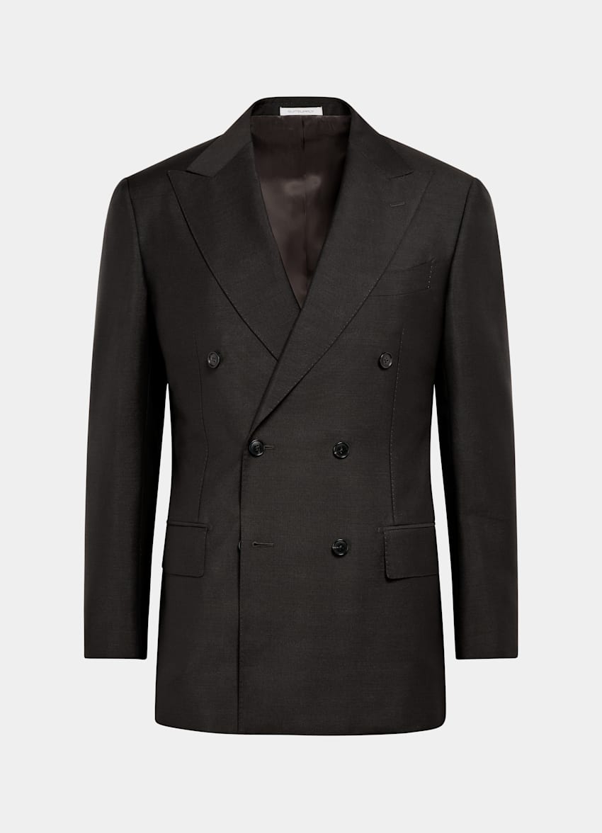 Dark Brown Tailored Fit Milano Suit