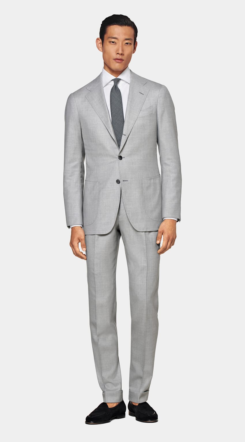 Light Grey Custom Made Suit
