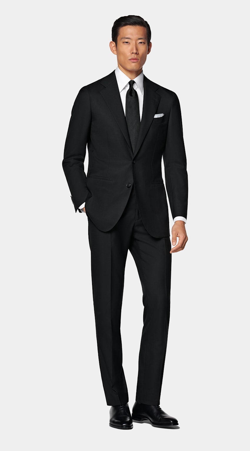Black Tailored Fit Havana Suit