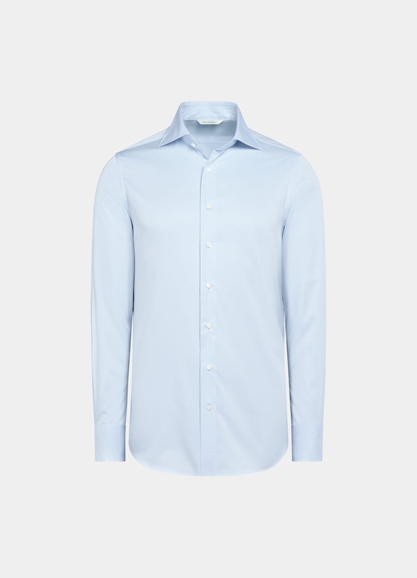Light Blue Twill Tailored Fit Shirt