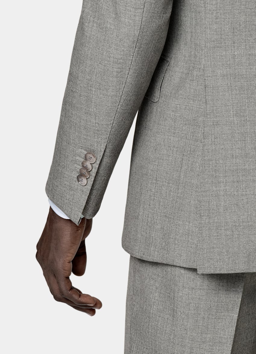Light Grey Perennial Tailored Fit Lazio Suit
