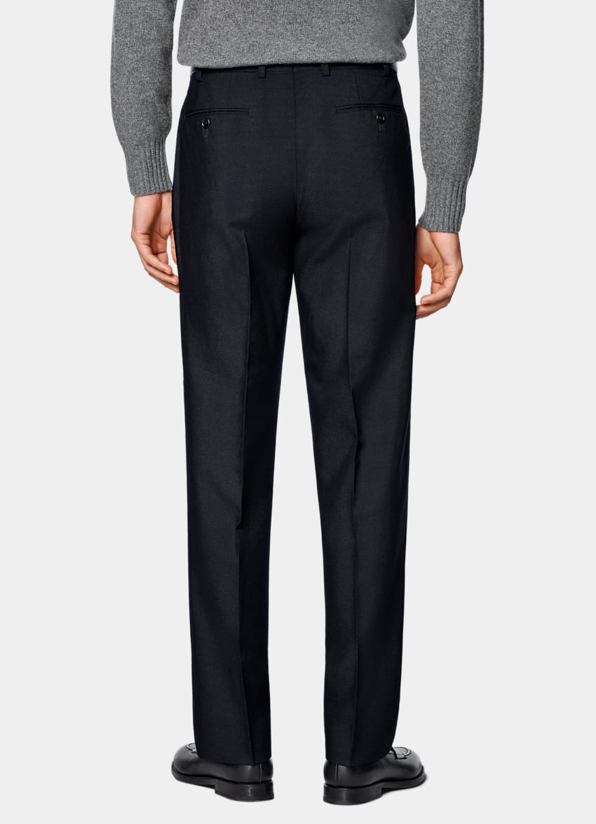 Navy Straight Leg Suit Trousers