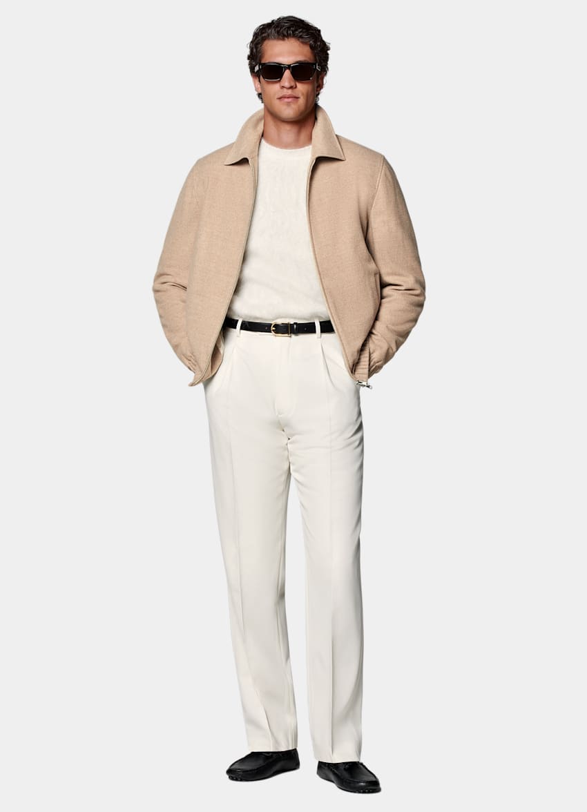 Light Brown Bomber Jacket