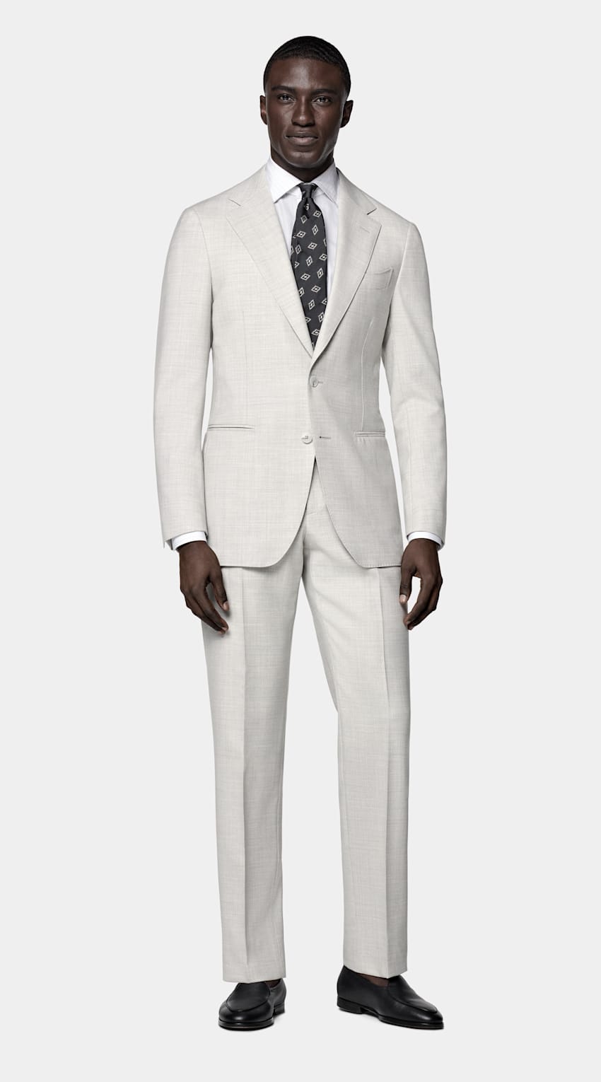 Light Grey Tailored Fit Havana Suit