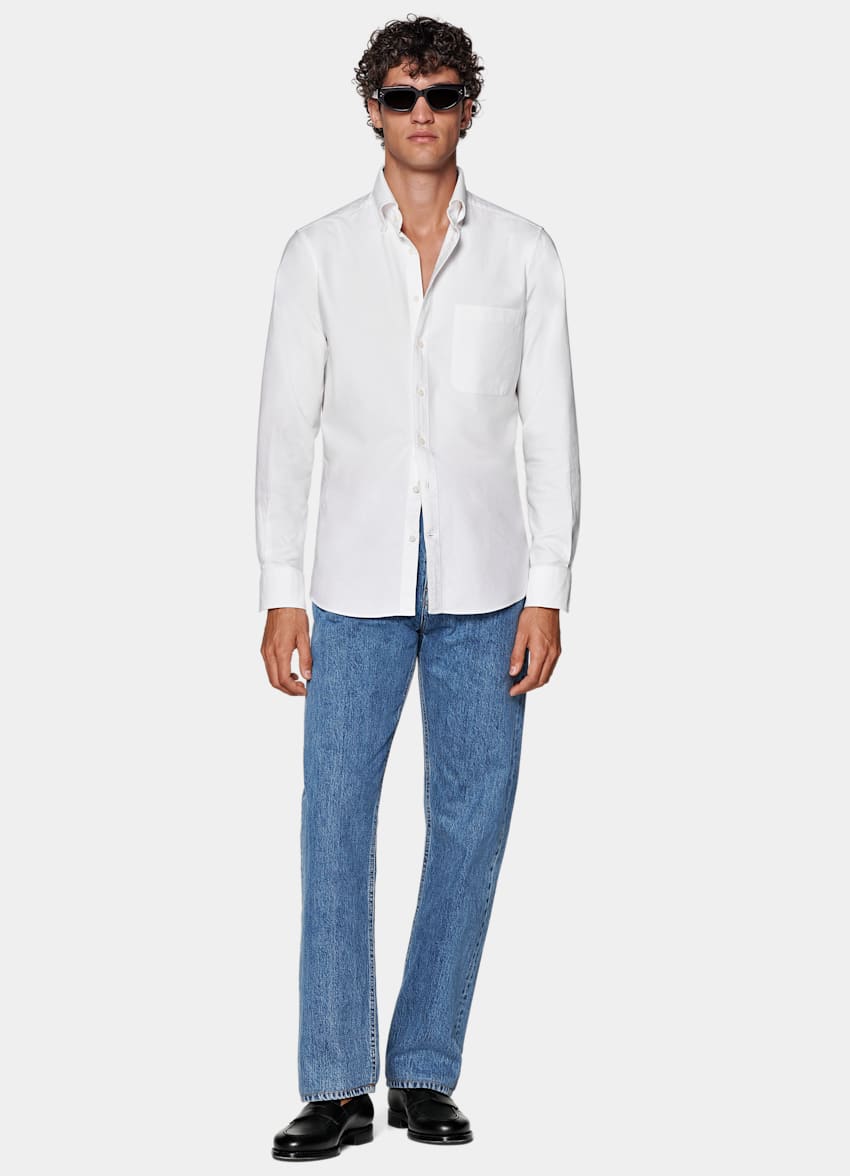 White Oxford Slim Fit Shirt