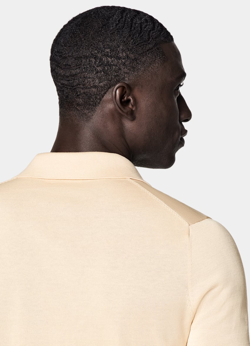 Light Yellow Buttonless Polo