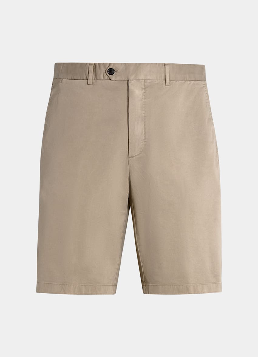 Taupe Slim Leg Shorts