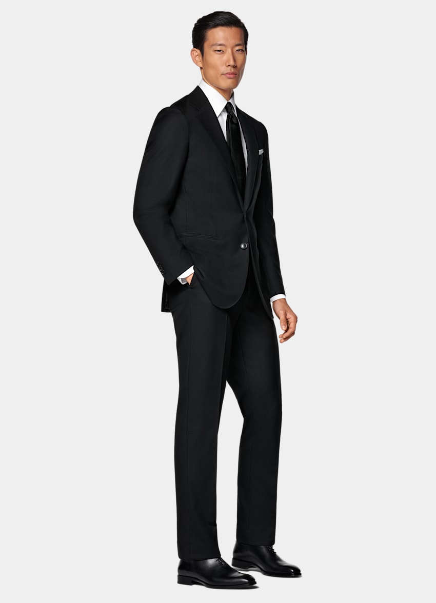 Black Tailored Fit Havana Suit