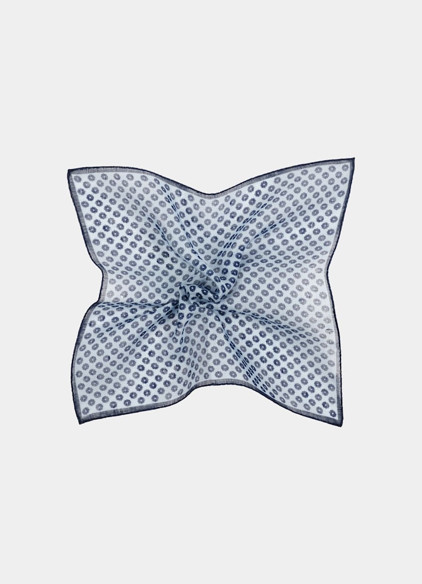 Light Grey Squares Pocket Square
