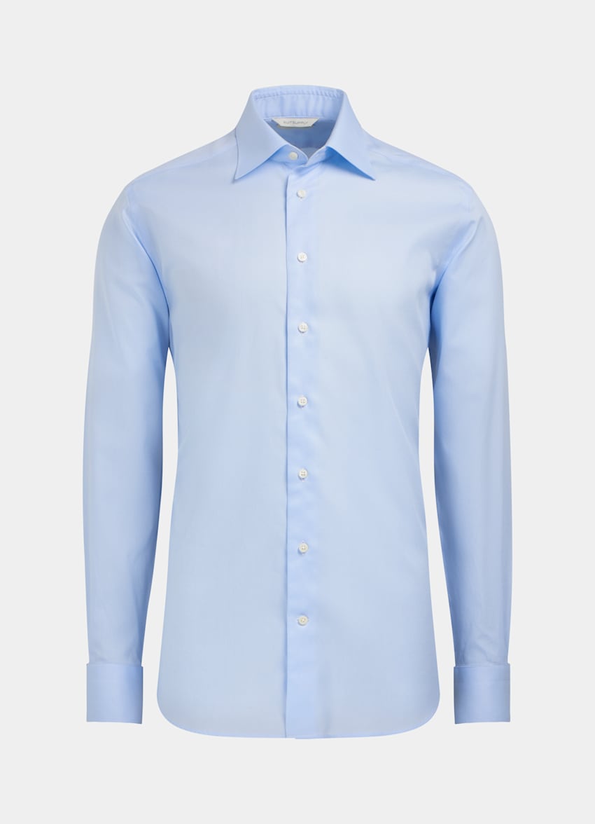 Light Blue Royal Oxford Slim Fit Shirt
