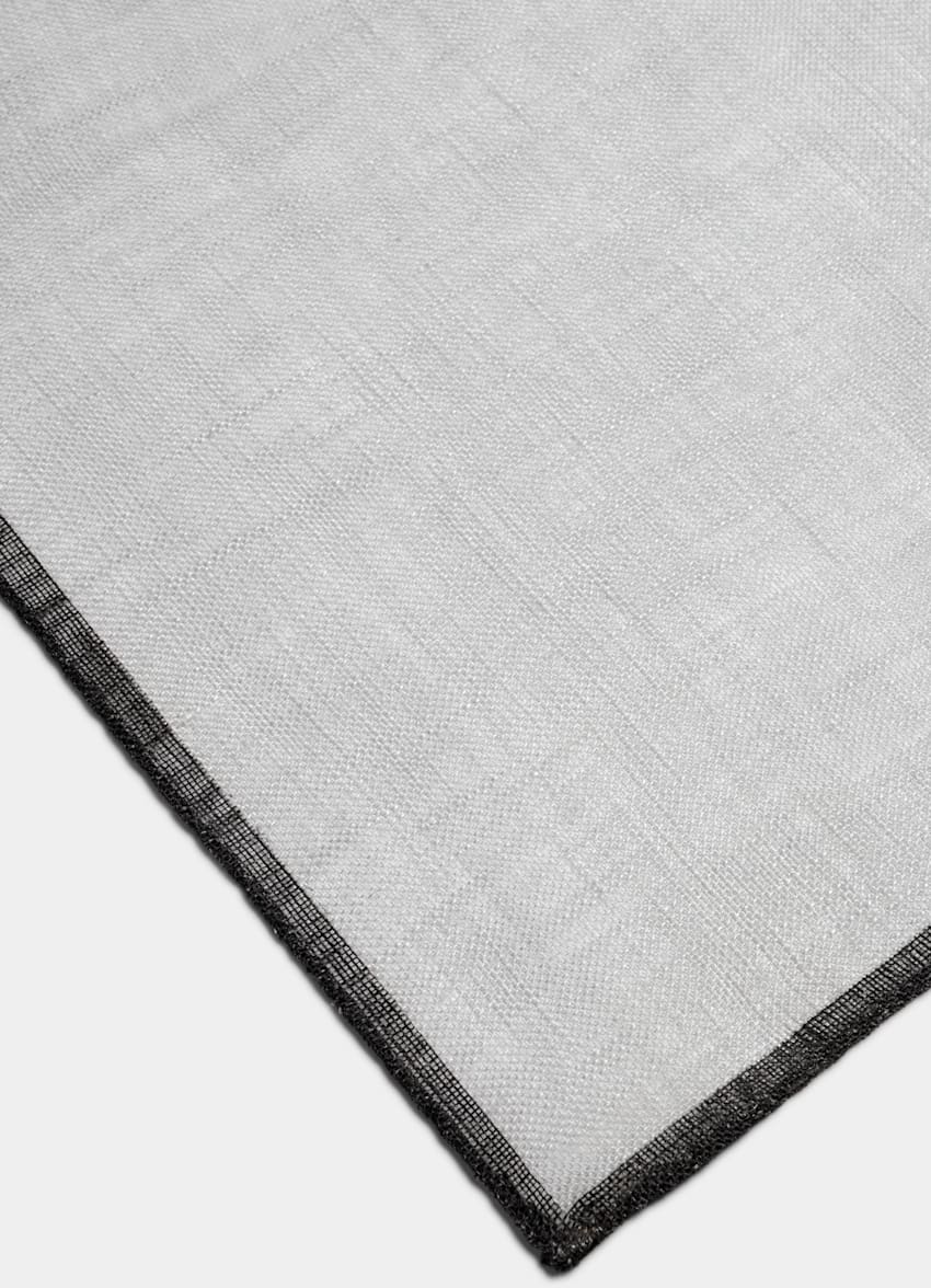 Light Grey Squares Pocket Square