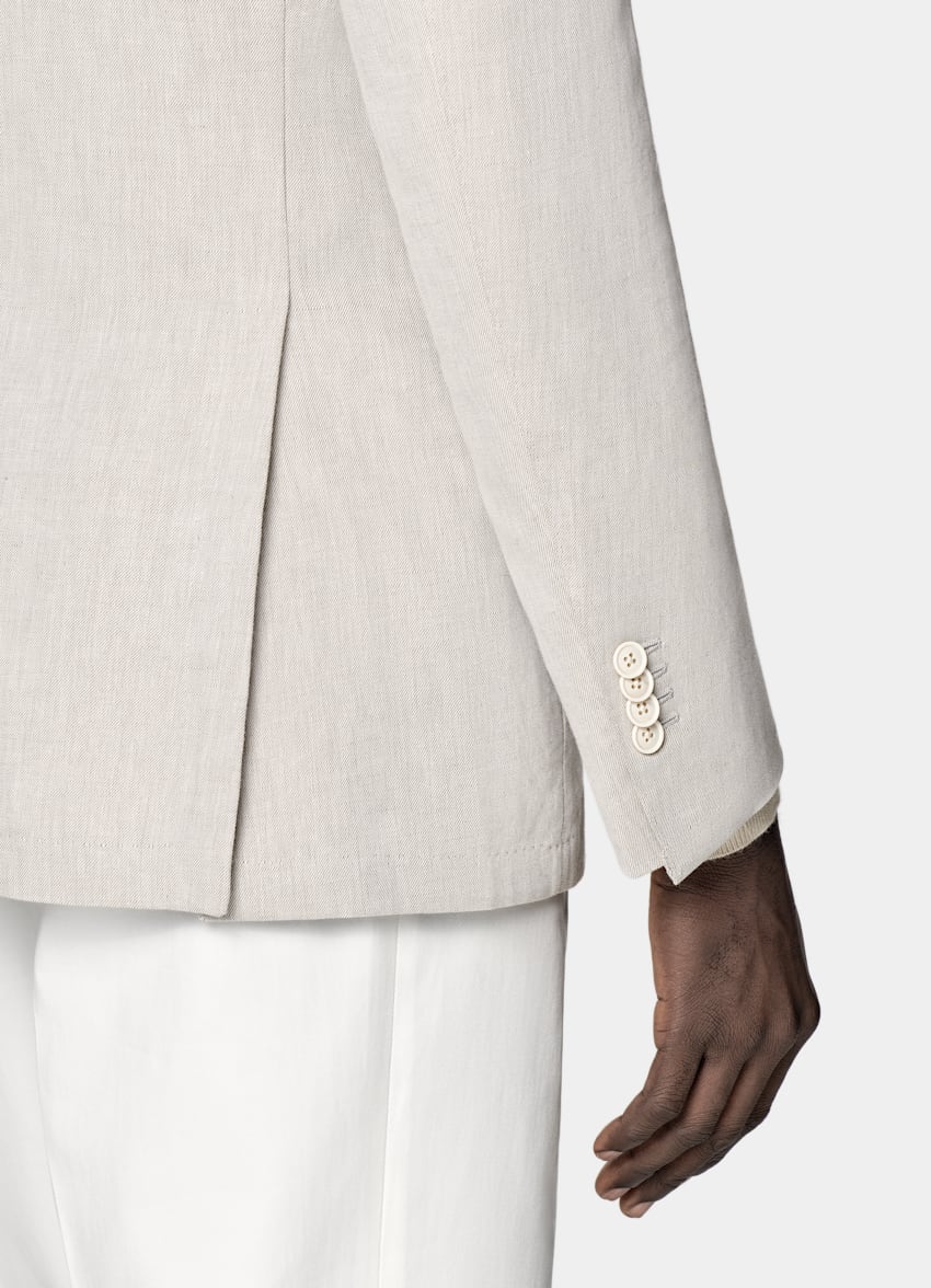 Light Taupe Tailored Fit Havana Suit Jacket
