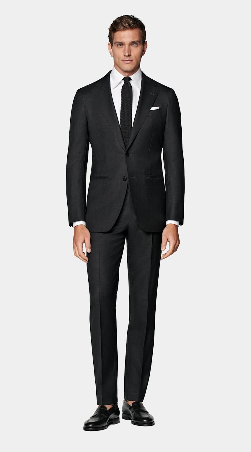 Dark Grey Tailored Fit Havana Suit