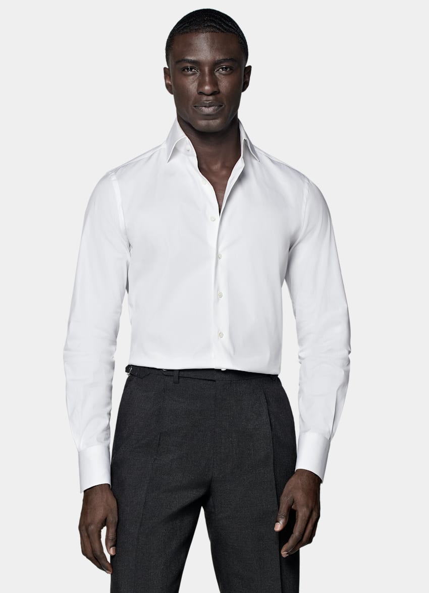 White Poplin Extra Slim Fit Shirt