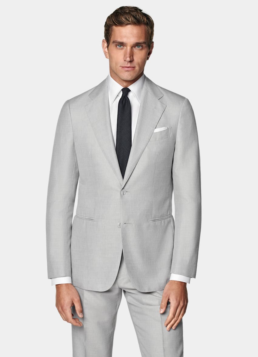 Light Grey Tailored Fit Havana Suit