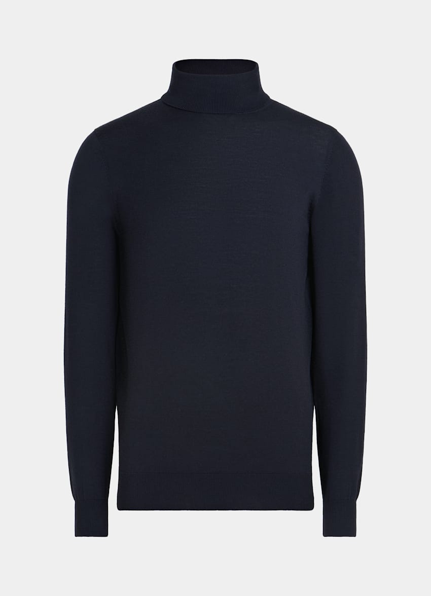 Navy Merino Turtleneck