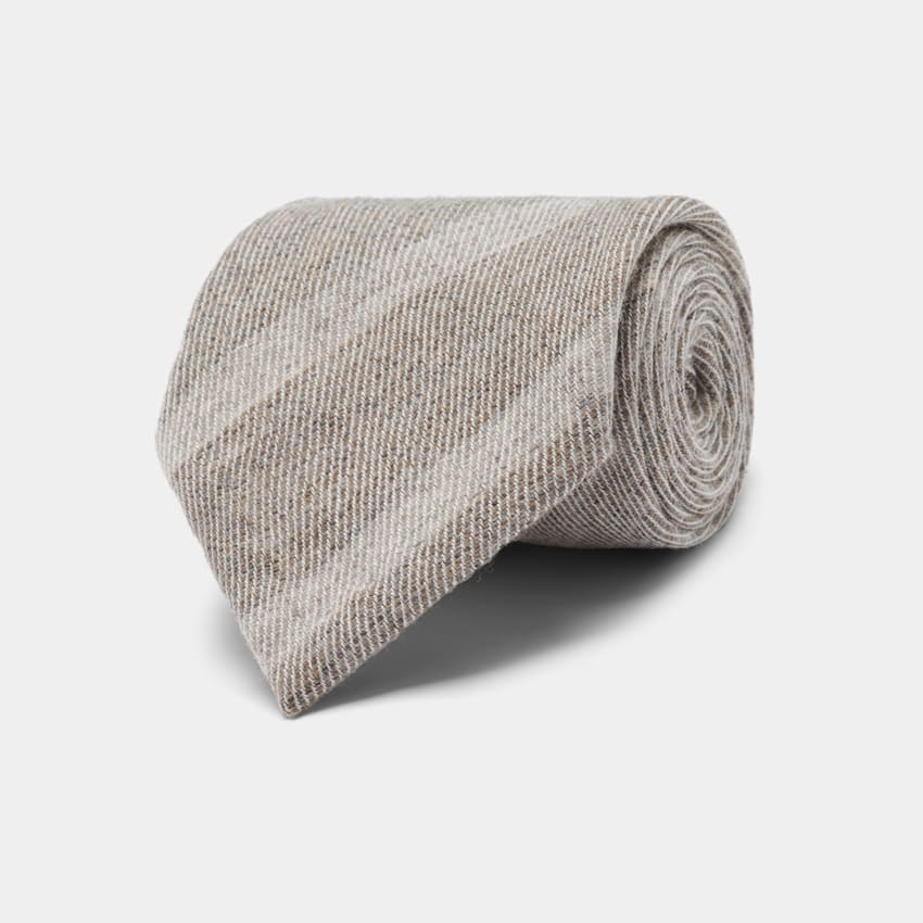 Grey Striped Tie