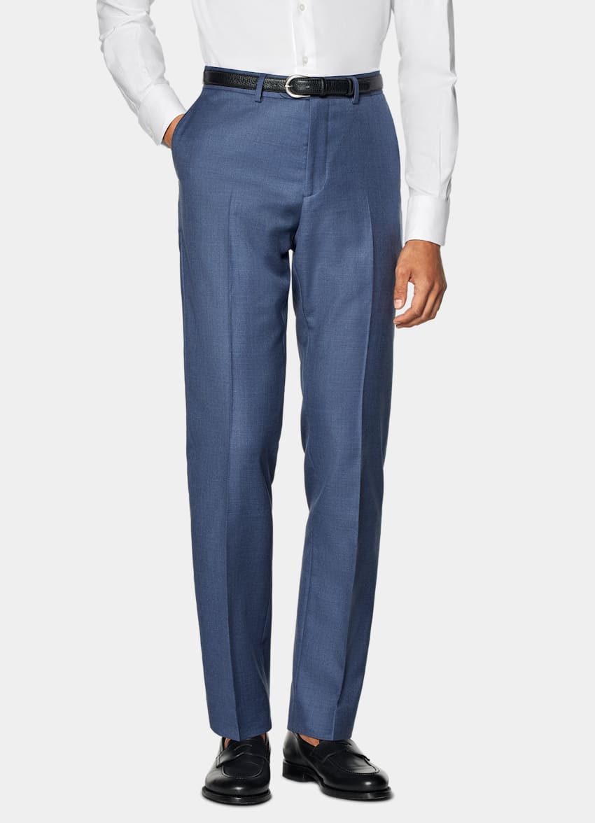 Mid Blue Tailored Fit Havana Suit