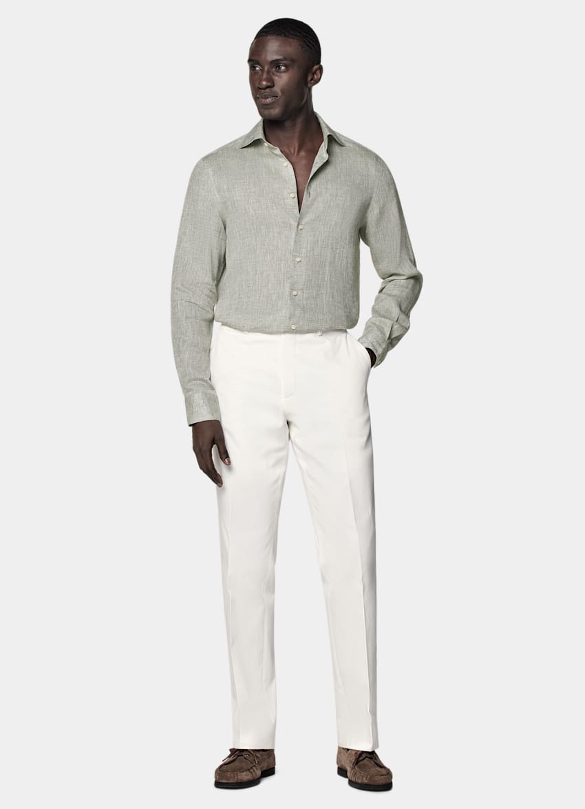 Light Green Tailored Fit Shirt