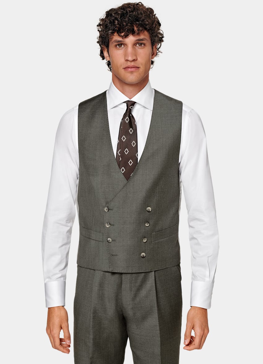 Dark Green Perennial Three-Piece Tailored Fit Havana Suit