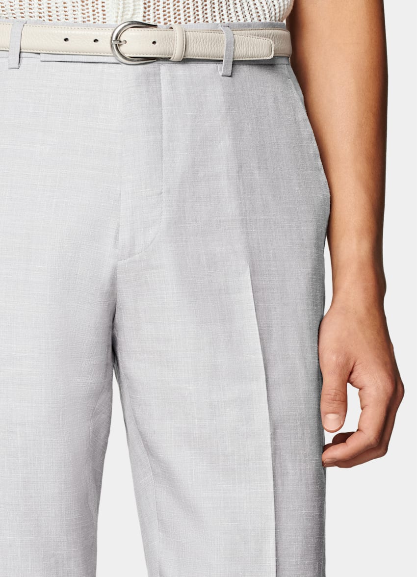 Light Grey Tailored Fit Havana Suit