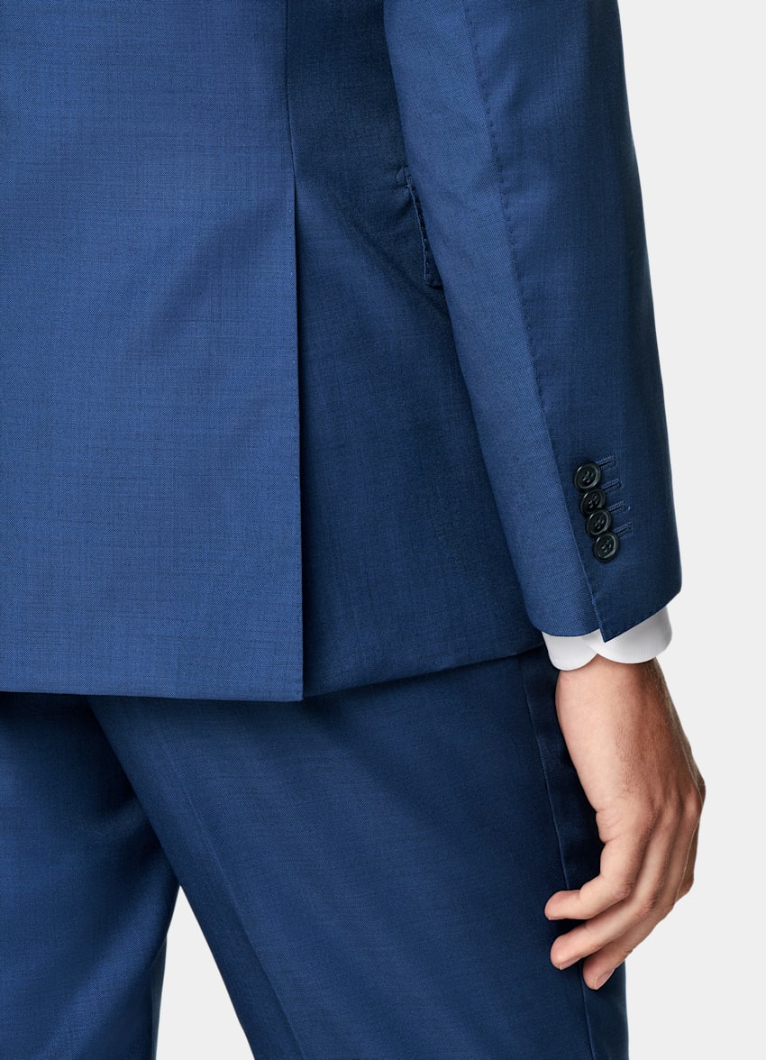 Mid Blue Three-Piece Tailored Fit Havana Suit