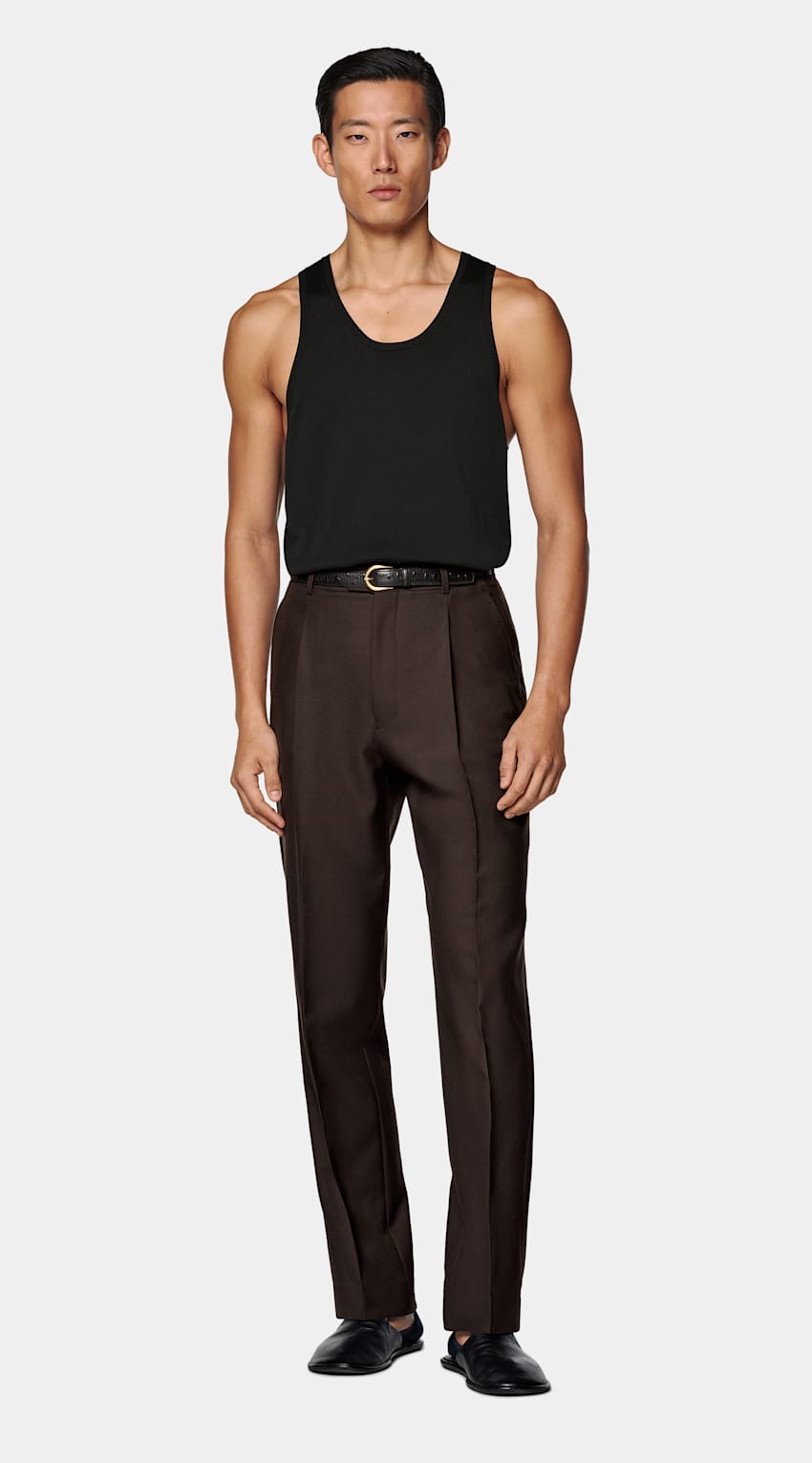 Black Knitted Tank Top