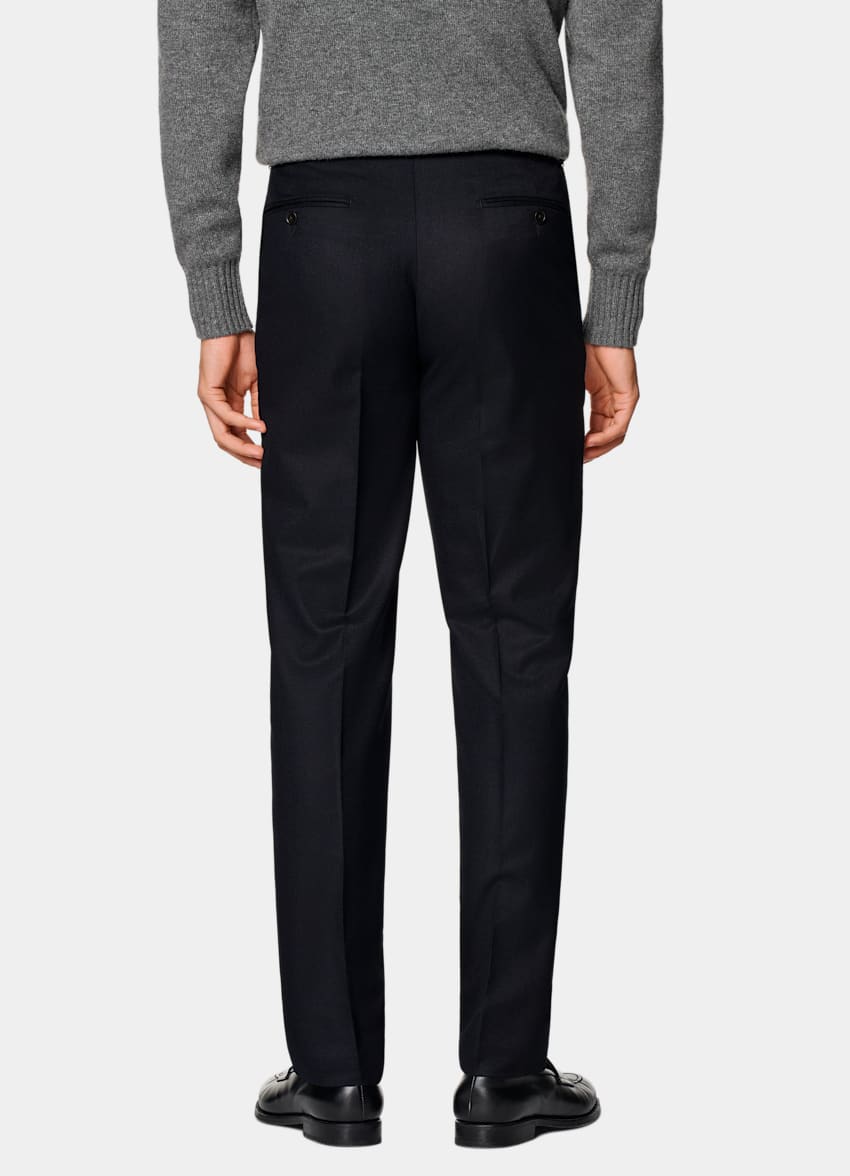 Navy Slim Leg Straight Pants