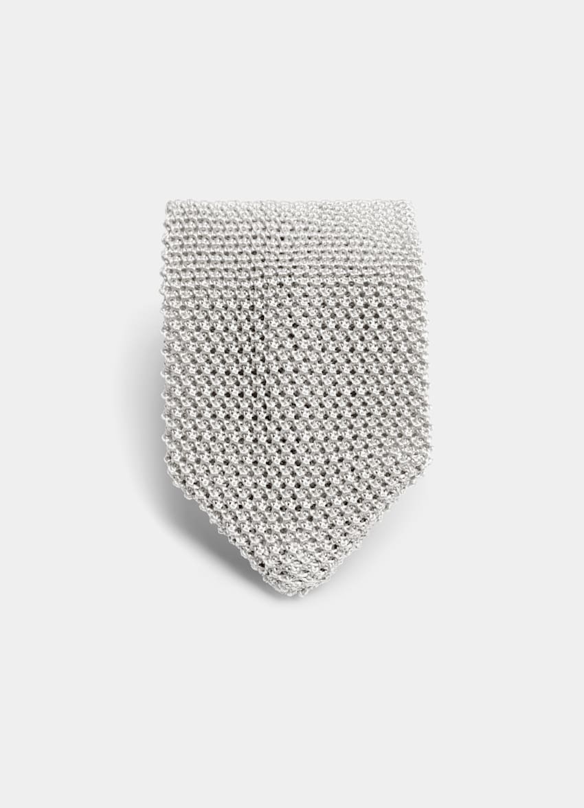 Light Grey Knitted Tie