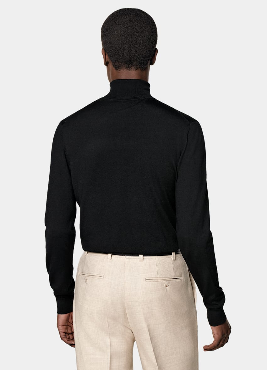 Black Merino Turtleneck