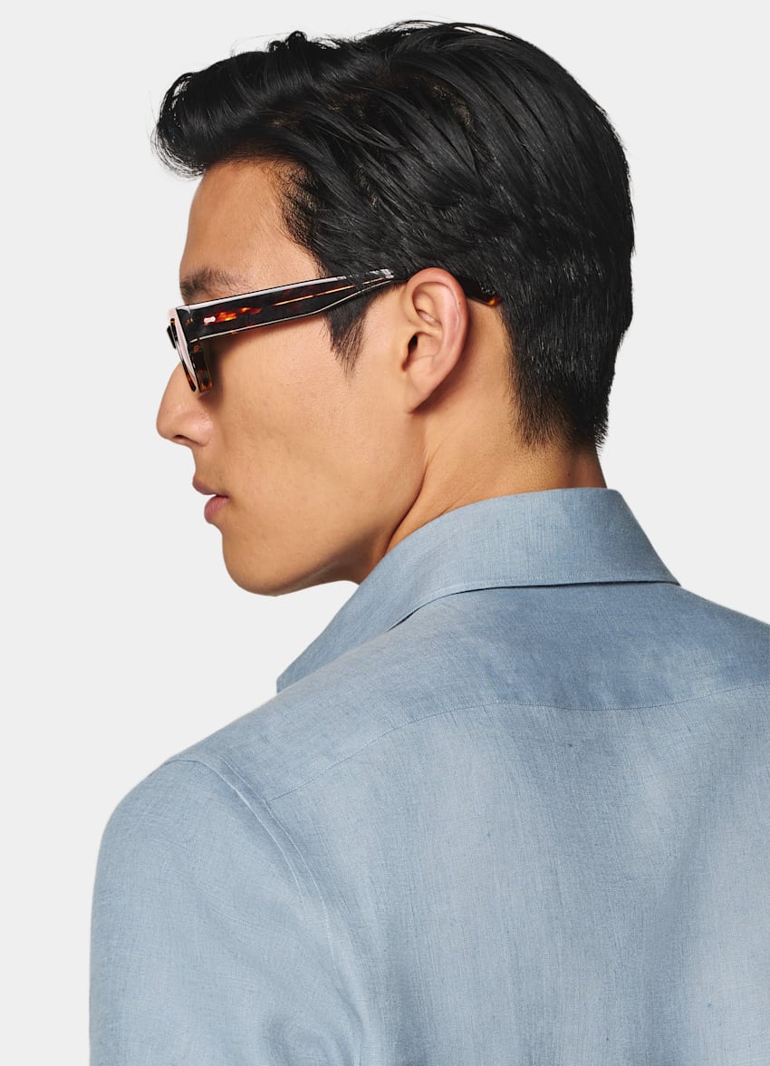 Mid Blue Tailored Fit Shirt