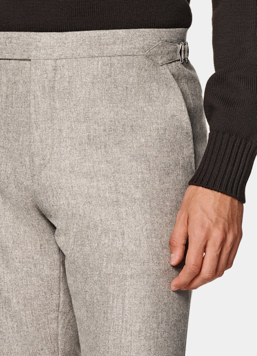 Taupe Straight Leg Pants