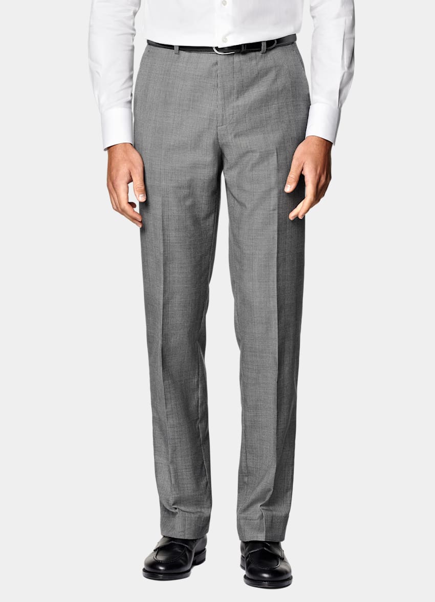 Mid Grey Checked Tailored Fit Havana Suit