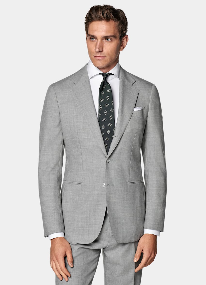 Light Grey Tailored Fit Havana Suit