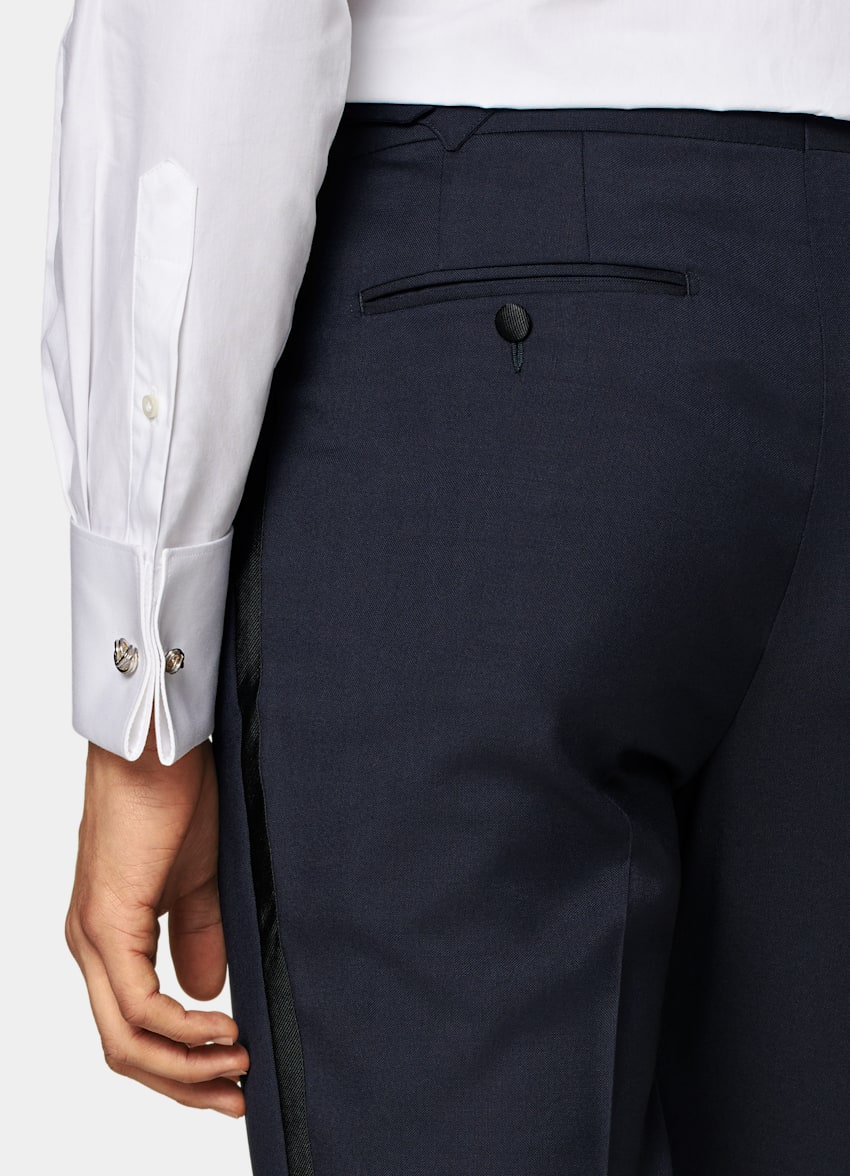 Navy Three-Piece Tailored Fit Lazio Tuxedo