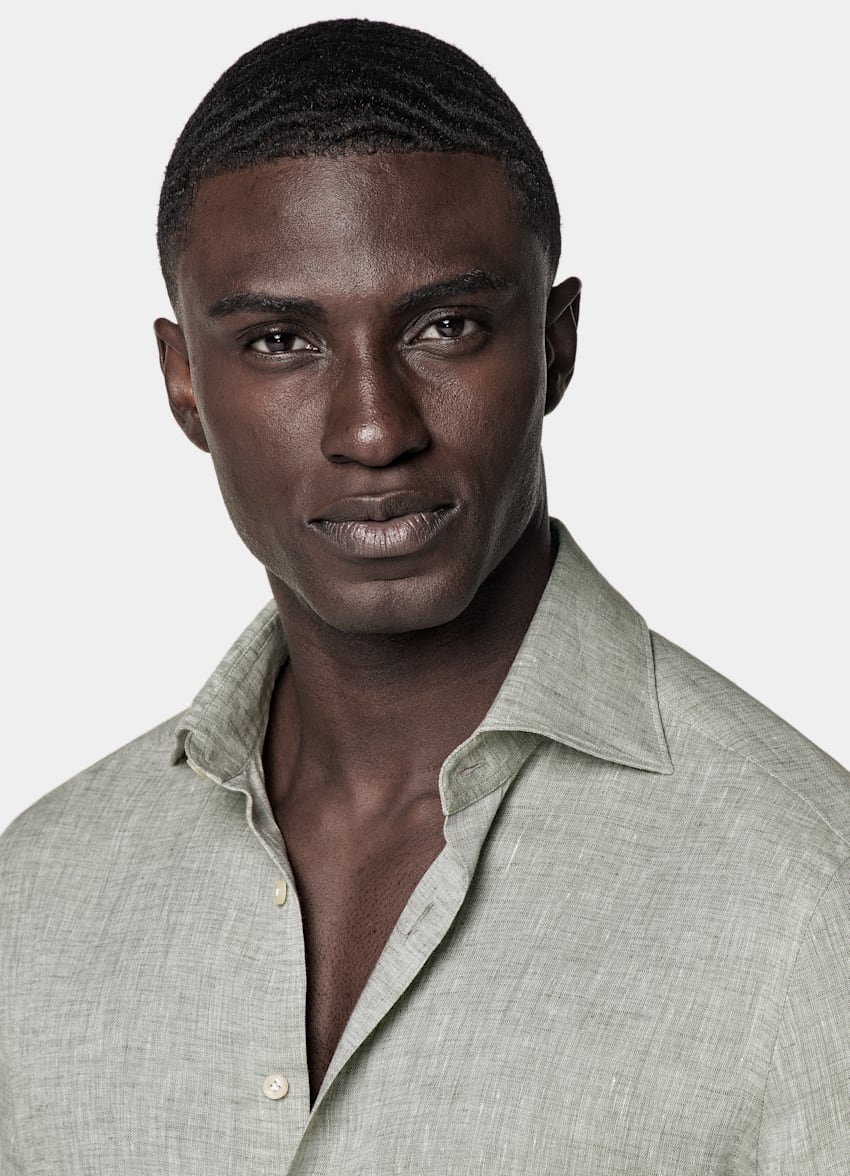 Light Green Tailored Fit Shirt